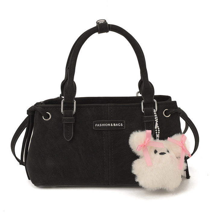 Damenhandtasche mit süßem Plüschanhänger Nord Taschen