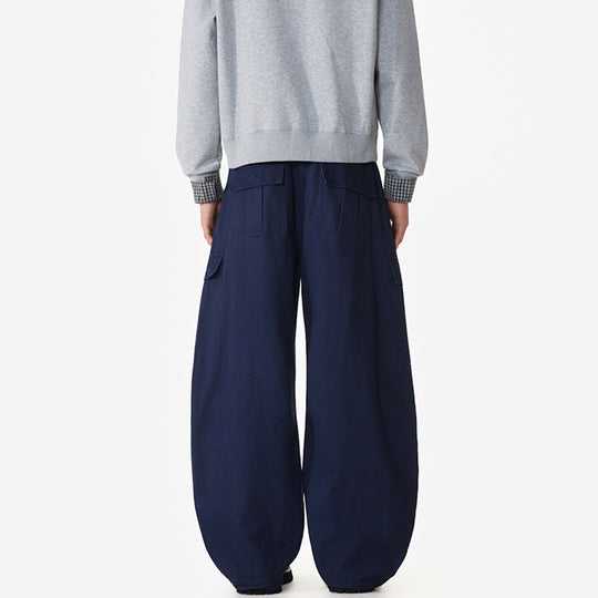 Herren Weite Workwear-Cargo-Palazzohose aus Baumwoll-Canvas mit verstärkten Kniepartien und geräumigen Klappentaschen Nord Taschen