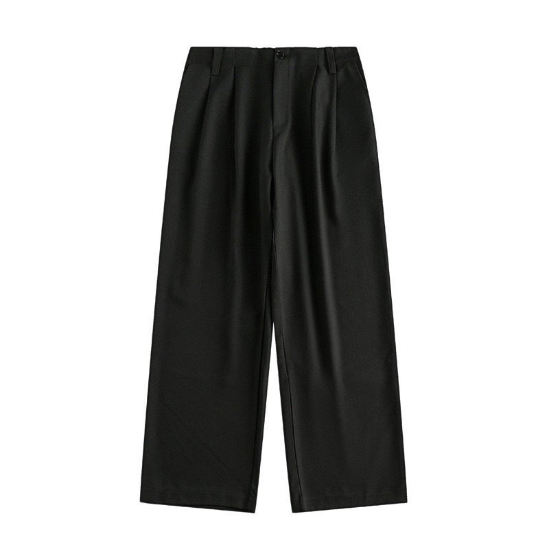 Damen Hochtaillierte weite Bundfalten-Hose mit geradem Bein Nord Taschen