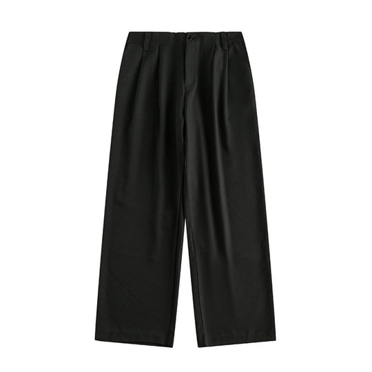 Damen Hochtaillierte weite Bundfalten-Hose mit geradem Bein Nord Taschen