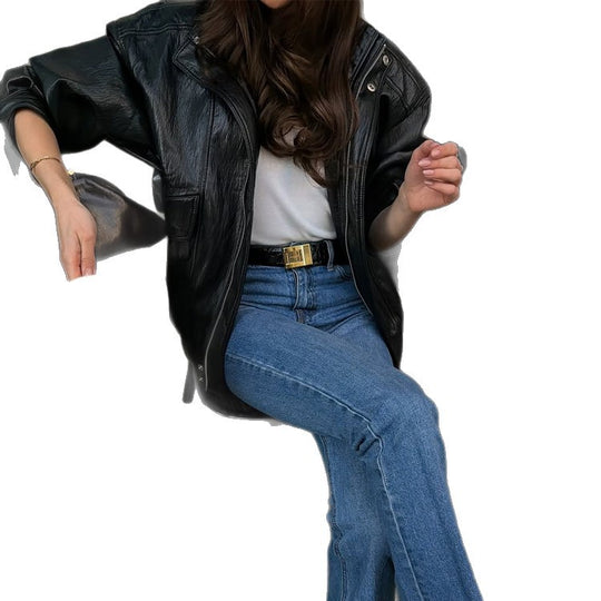 Damen Gerade geschnittene Jeans mit hoher Taille, rohem Saum und leichtem Bootcut Nord Taschen