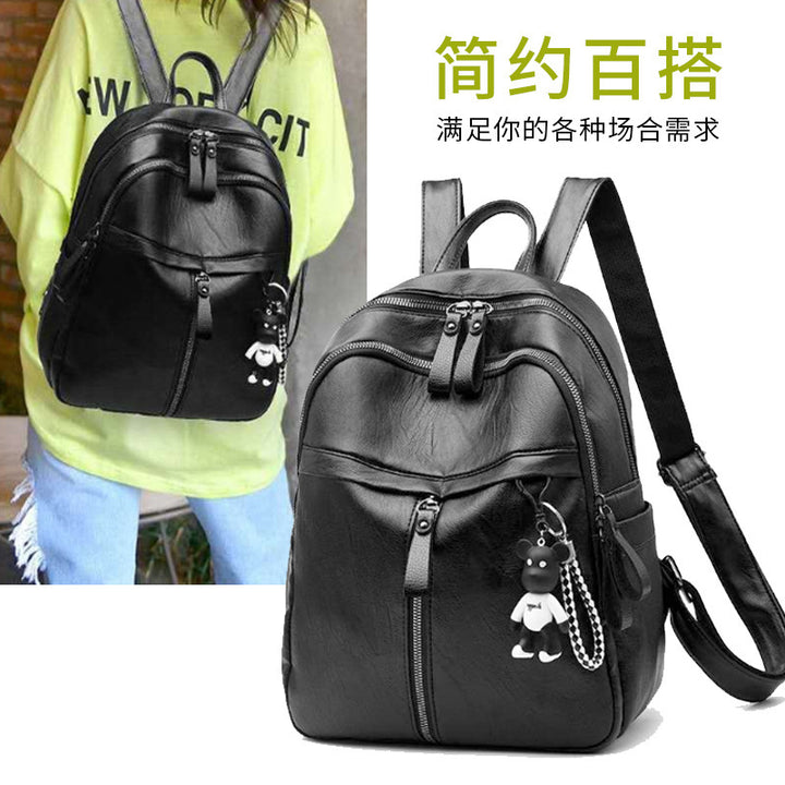 Damen eleganter Rucksack mit praktischen Fächern und verspieltem Anhänger Nord Taschen