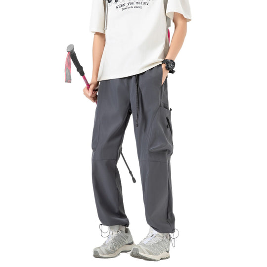 Herren Weite Cargo‑Hose im Baggy‑Stil mit Tunnelzugbund, großen Klapptaschen und verstellbaren Beinabschlüssen Nord Taschen