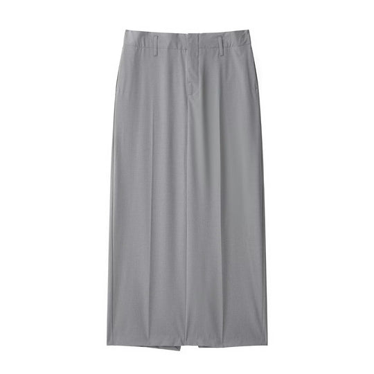 Damen Eleganter Maxirock mit Bügelfalte und Gürtelschlaufen Nord Taschen