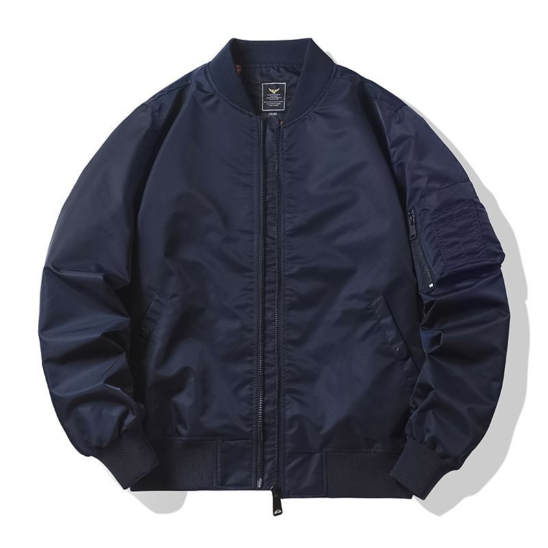 Men's  matte nylon flight bomber jacket with sleeve utility pocket and ribbed trims Nord Taschen
