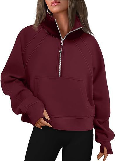 Damen sportlicher Hoodie mit kurzem Reißverschluss und praktischer Kängurutasche Nord Taschen