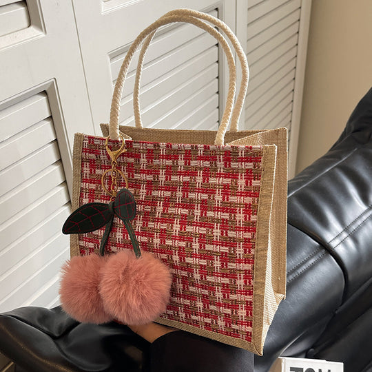 Damen Tragetasche mit elegantem gewebtem Design Nord Taschen
