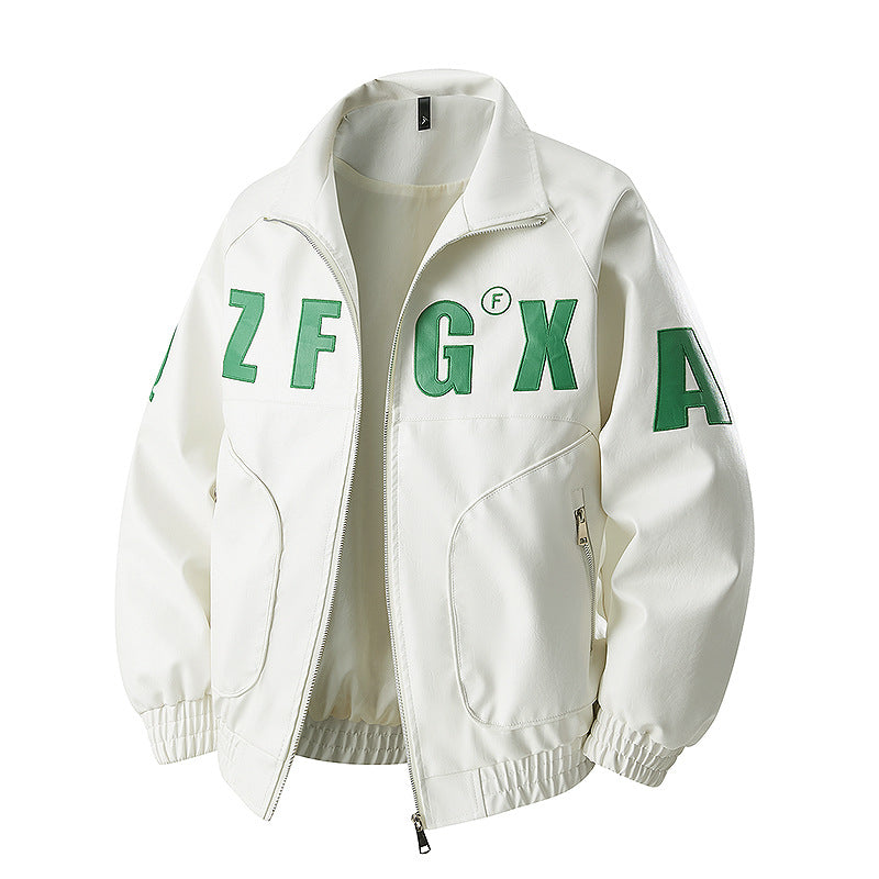 Herren Oversize Bomberjacke im Sportlichen Look mit großen Letter-Applikationen Nord Taschen
