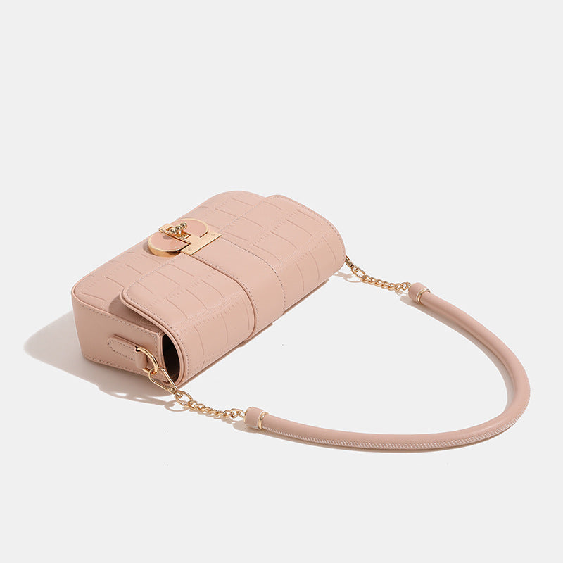 Damen Umhängetasche mit stilvollem Kroko-Effekt und eleganter Kettenverzierung Nord Taschen