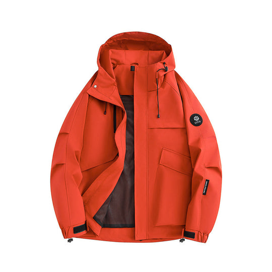 Herren Technische Softshell-Utilityjacke mit Kapuze, Mesh-Futter & Multifunktionstaschen Nord Taschen