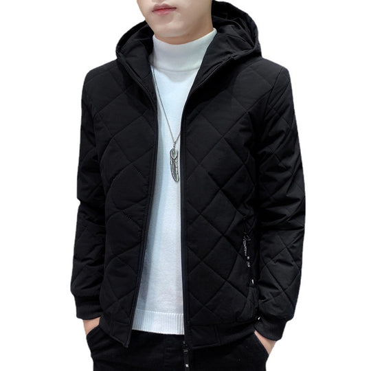 Herren Stepp-Kapuzenjacke im Slim-Fit mit Diamantsteppung und thermischer Isolierung Nord Taschen
