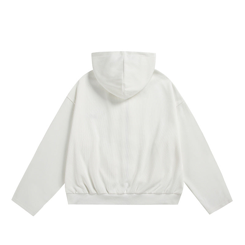 Unisex Oversize-Kapuzenjacke mit Zwei-Wege-Reißverschluss, geradem Saum und dezentem Logo-Emblem Nord Taschen
