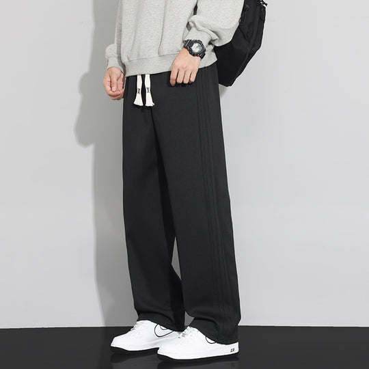 Herren Locker-weit geschnittene Lounge-Jogginghose mit Baumwoll-Fleece-Innenfutter und verstellbarem Kordelzug Nord Taschen