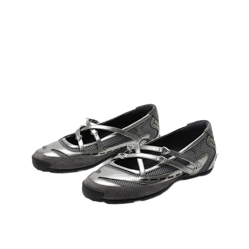 Damen Freizeit-Ballerinas mit atmungsaktivem Obermaterial und flexiblem Riemchen Nord Taschen