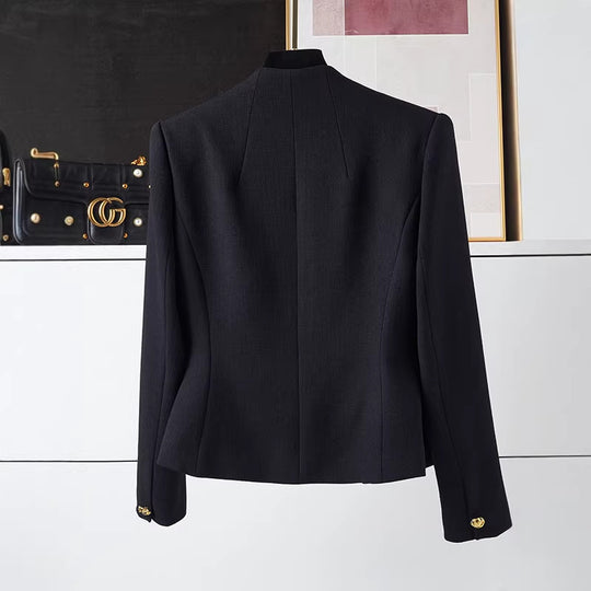 Damen Eleganter Blazer mit goldenem Knopfdetail Nord Taschen