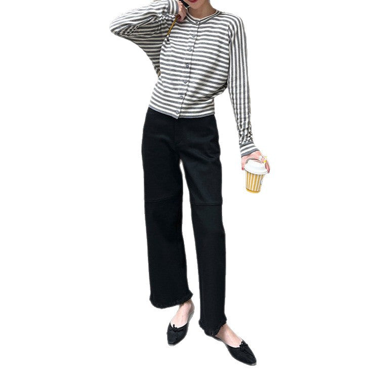 Damen Lässige Oversized Strickjacke Nord Taschen
