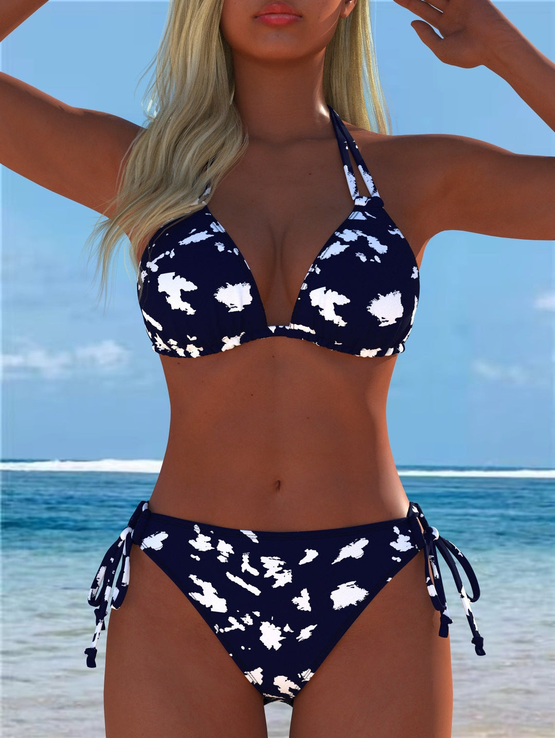 Damen Bikini-Set mit verspieltem Schnitt und trendigem Mustermix Nord Taschen