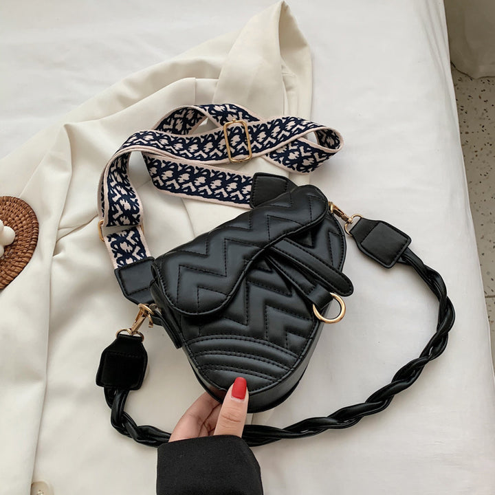 Damen modische Schultertasche mit geflochtenem Riemen Nord Taschen