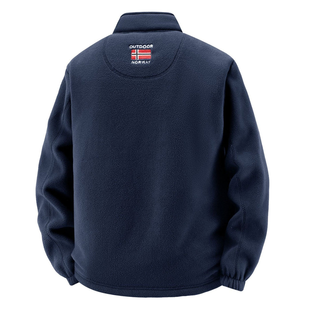 Herren Thermo-Fleecejacke mit Teddy-Innenfutter und Stehkragen Nord Taschen
