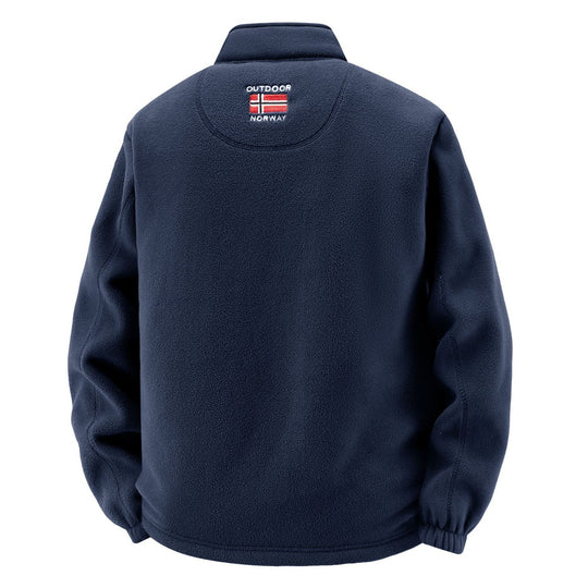 Herren Thermo-Fleecejacke mit Teddy-Innenfutter und Stehkragen Nord Taschen