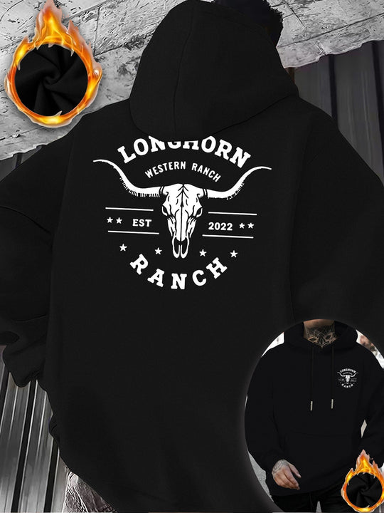 Herren Komfortabler Kapuzenpullover mit markantem Druck Nord Taschen