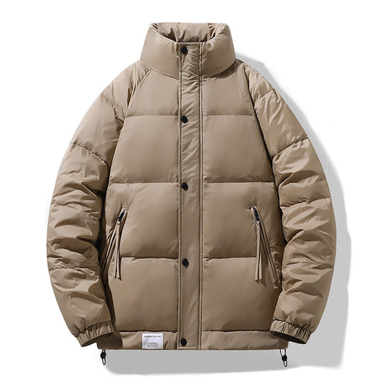 Herren Steppjacke mit hohem Kragen und winddichter, wasserabweisender Isolierung Nord Taschen