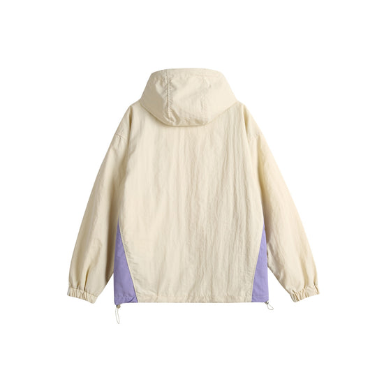Unisex Leichte Kapuzen‑Windjacke im Colorblock‑Design mit Zwei‑Wege‑Reißverschluss Nord Taschen