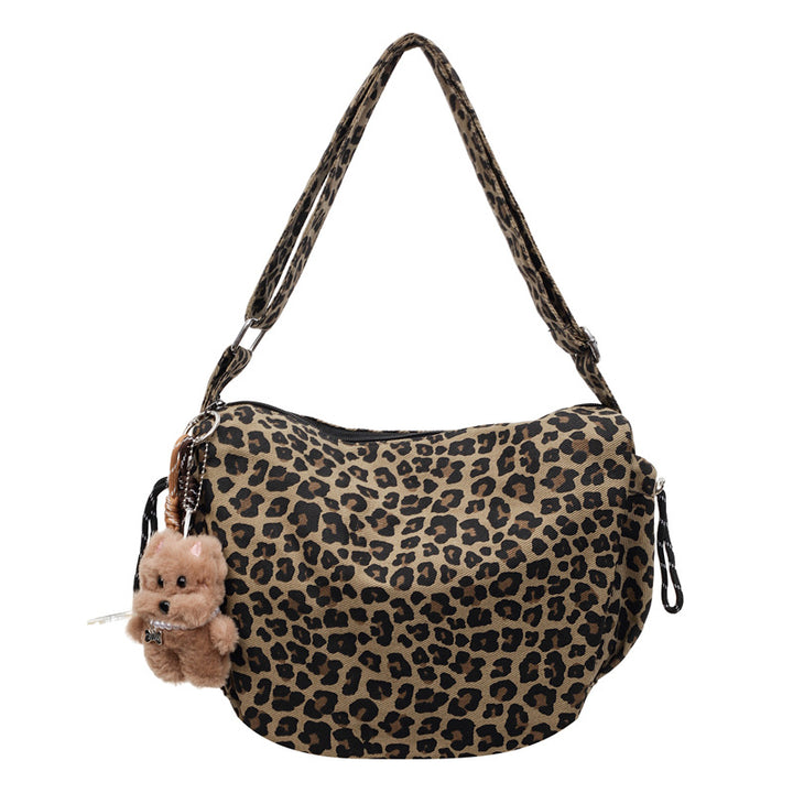 Damen praktische Schultertasche mit Leopardenmuster Nord Taschen