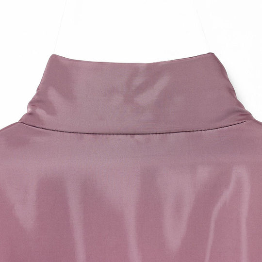 Damen Kurze gesteppte Cropped-Übergangsjacke mit Stehkragen, wattierter Fütterung und elastischem Saum Nord Taschen
