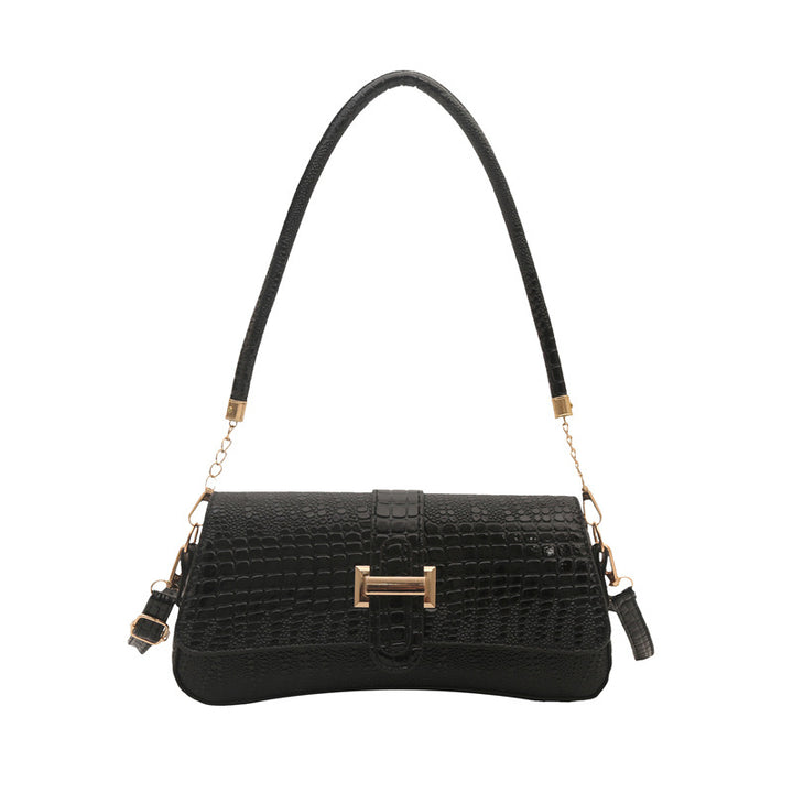 Damen elegante Umhängetasche mit Kroko-Prägung und praktischem Schulterriemen Nord Taschen