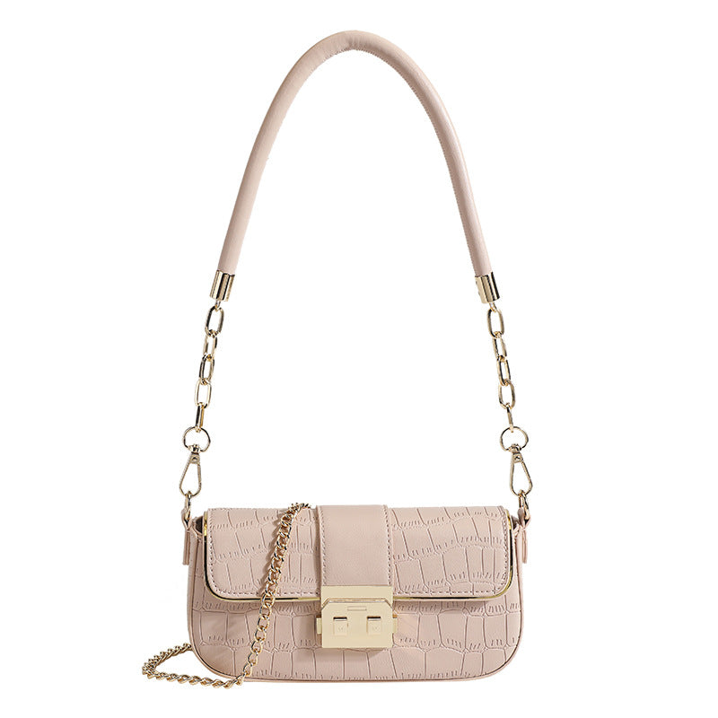 Damen Clutch-Tasche mit raffinierter Krokodilprägung und elegantem Kettenverschluss Nord Taschen