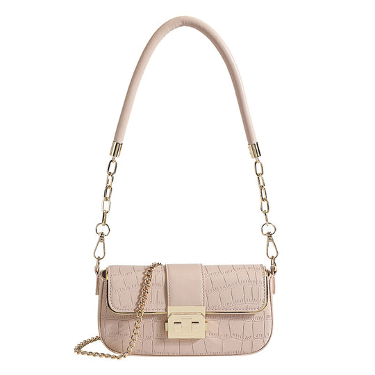 Damen Clutch-Tasche mit raffinierter Krokodilprägung und elegantem Kettenverschluss Nord Taschen