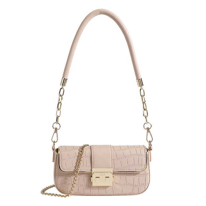 Damen Clutch-Tasche mit raffinierter Krokodilprägung und elegantem Kettenverschluss Nord Taschen