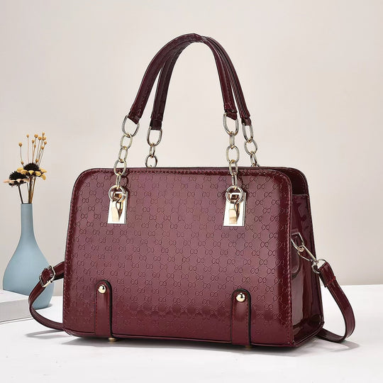 Damen elegante Umhängetasche mit modischem Glanz und goldenen Akzenten Nord Taschen