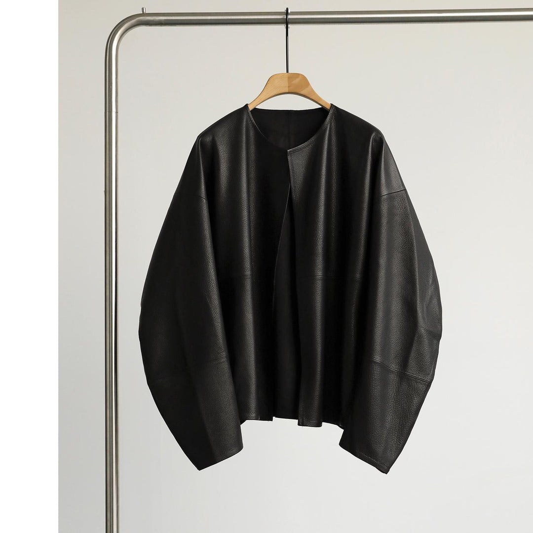 Damen Oversized Lederjacke Nord Taschen
