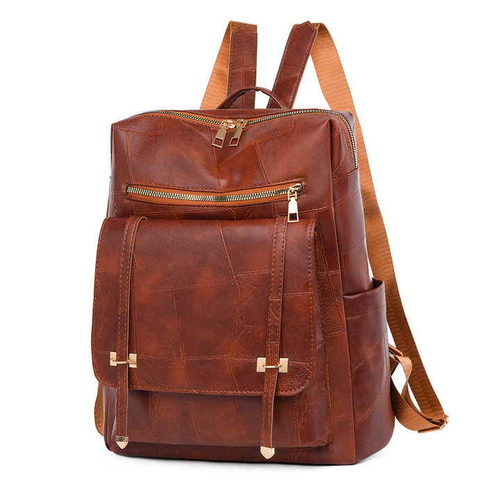 Damen eleganter Rucksack mit strukturiertem Design und goldenen Akzenten Nord Taschen