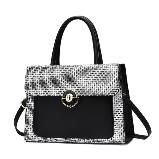 Damen elegante Handtasche mit strukturiertem Obermaterial und Goldakzenten Nord Taschen