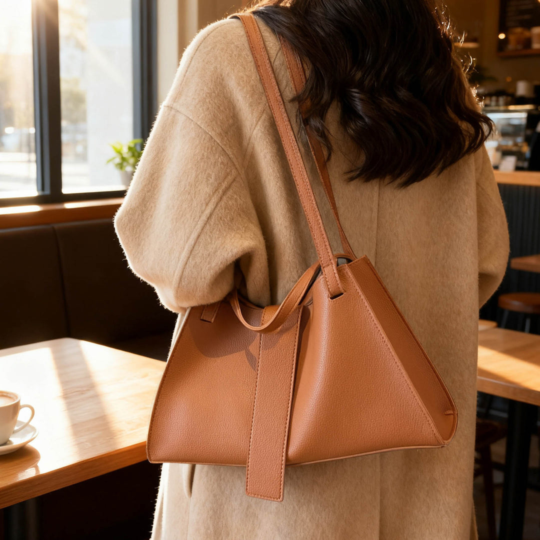 Damen modische Schultertasche aus hochwertigem Leder Nord Taschen