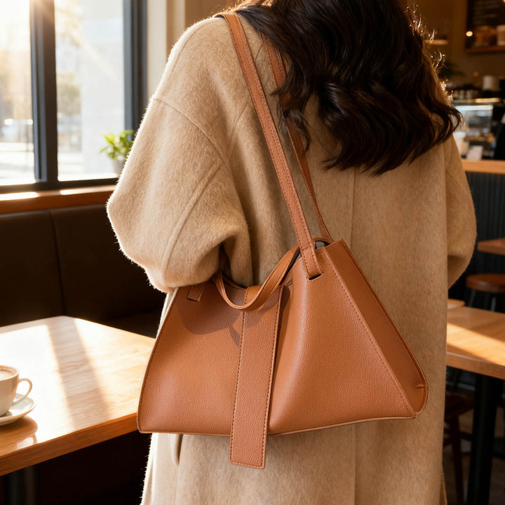 Damen modische Schultertasche aus hochwertigem Leder Nord Taschen
