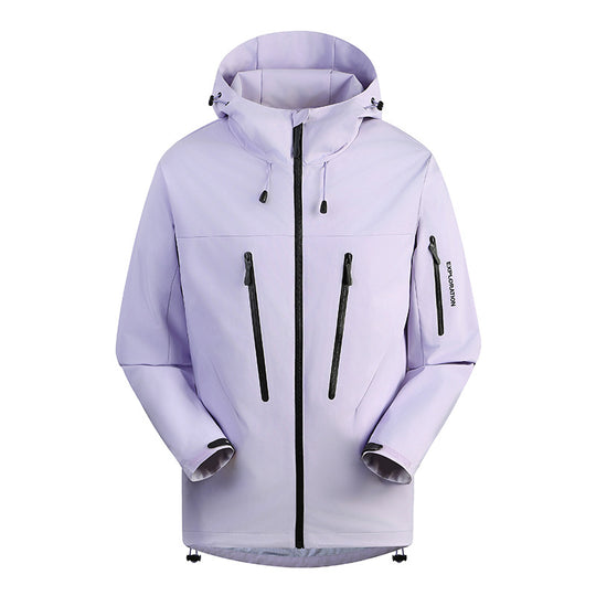 Herren Dreilagige atmungsaktive Hardshell-Outdoorjacke mit Kapuze und verschweißten Nähten Nord Taschen