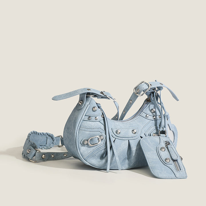 Damen Umhängetasche mit elegantem Kroko-Design und praktischen Außentaschen Nord Taschen