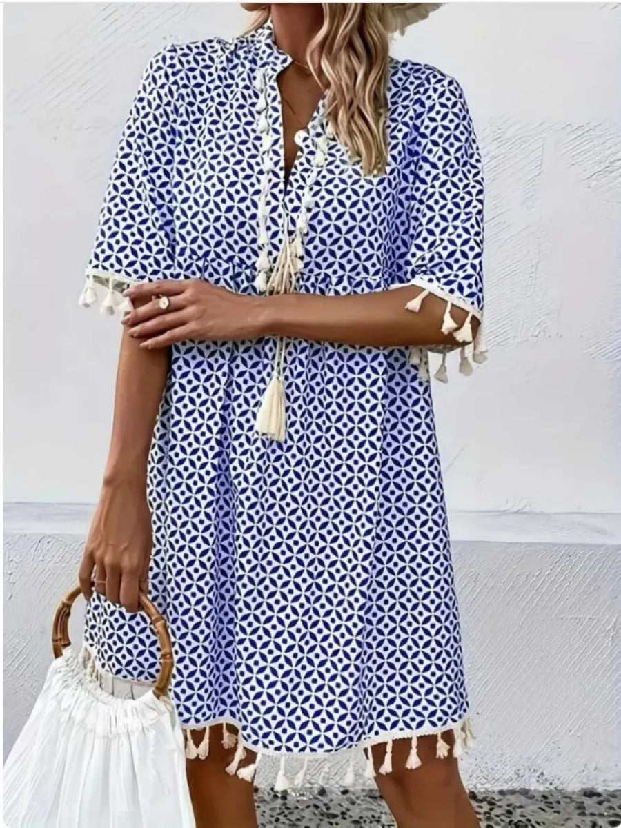 Damen Sommerkleid mit modischem Muster