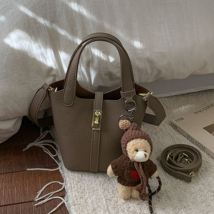 Damen Mini-Handtasche mit verspieltem Tieranhänger Nord Taschen