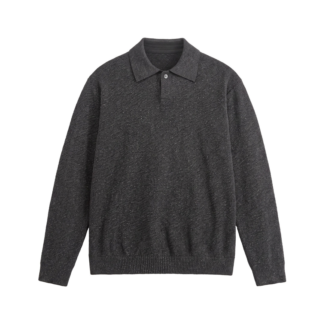 Herren Strick-Poloshirt mit strukturiertem Garn und relaxed Fit Nord Taschen