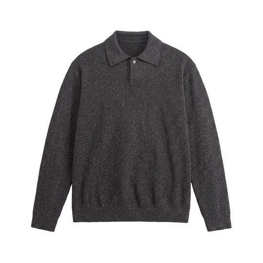Herren Strick-Poloshirt mit strukturiertem Garn und relaxed Fit Nord Taschen