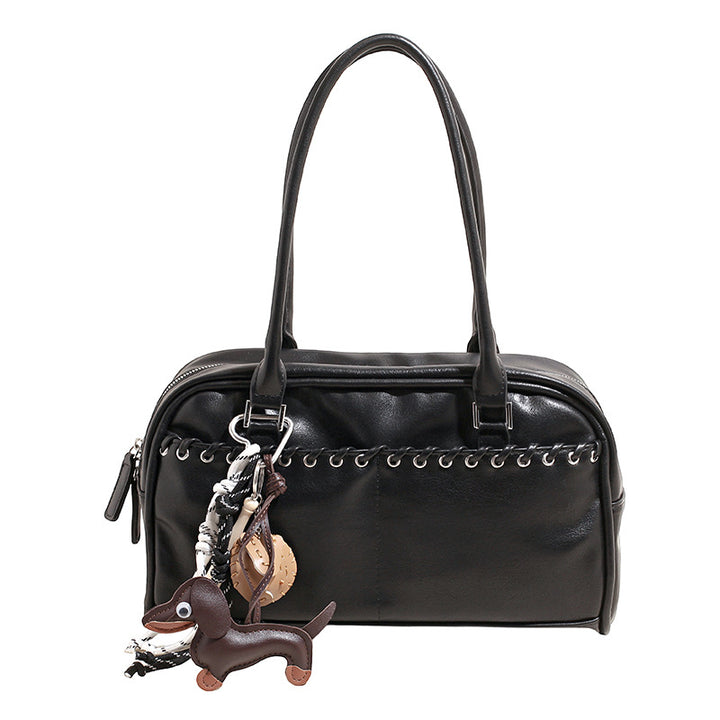 Damen stilvolle Premium Handtasche mit verspieltem Anhänger Nord Taschen