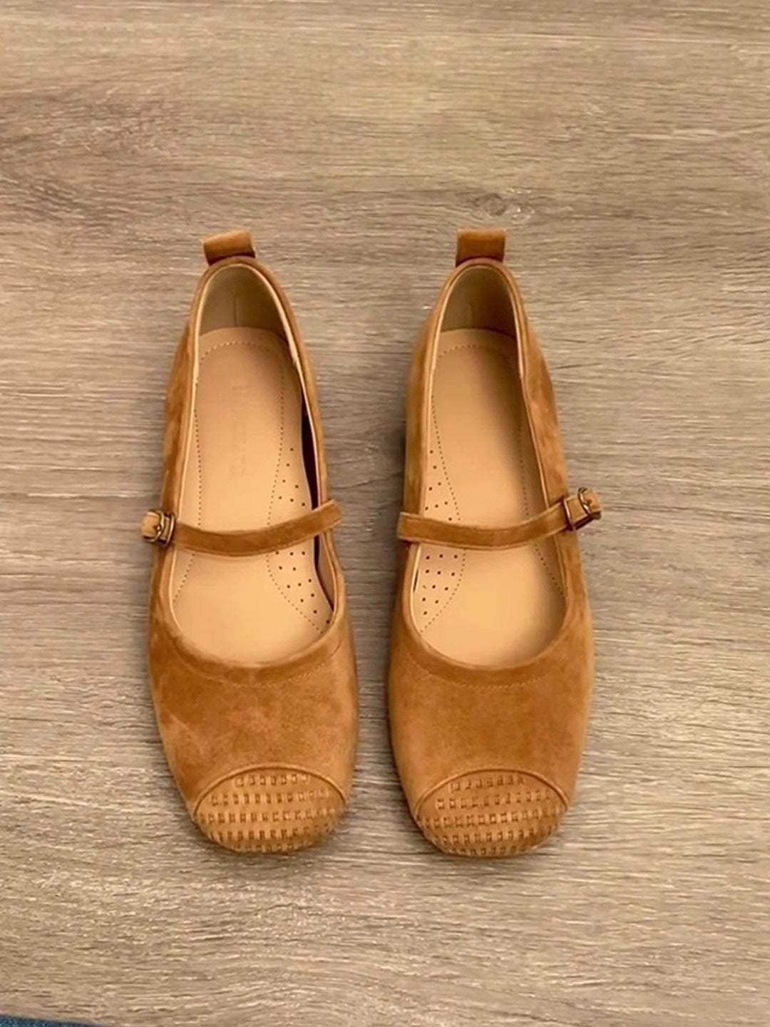 Damen bequeme Mary Jane Ballerinas mit ergonomischem Fußbett und dekorativen Schnallen Nord Taschen
