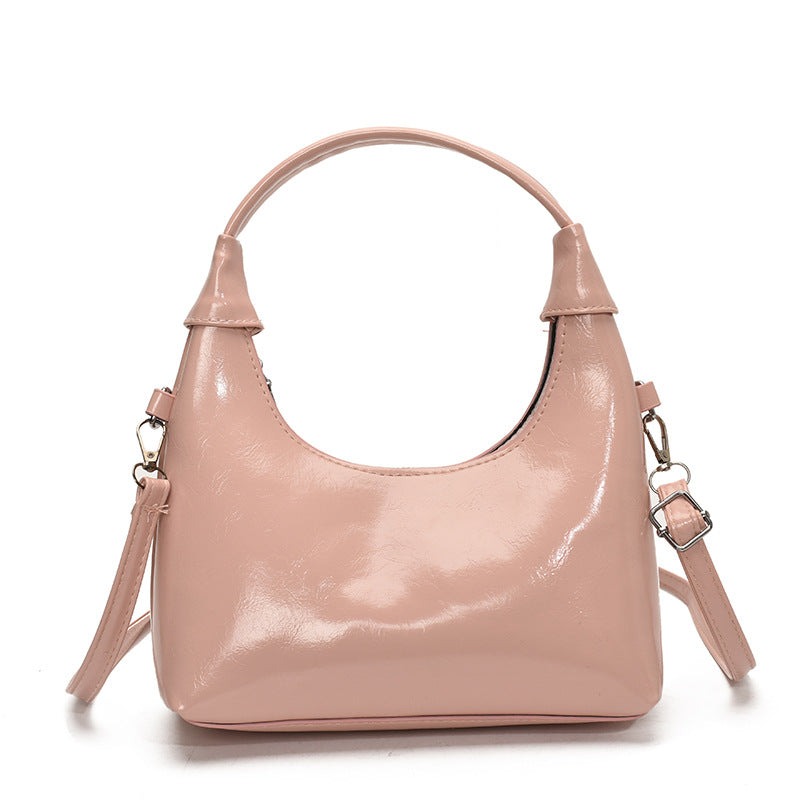 Damen Hobo-Handtasche mit elegantem, glänzendem Obermaterial und abnehmbarem Schulterriemen Nord Taschen
