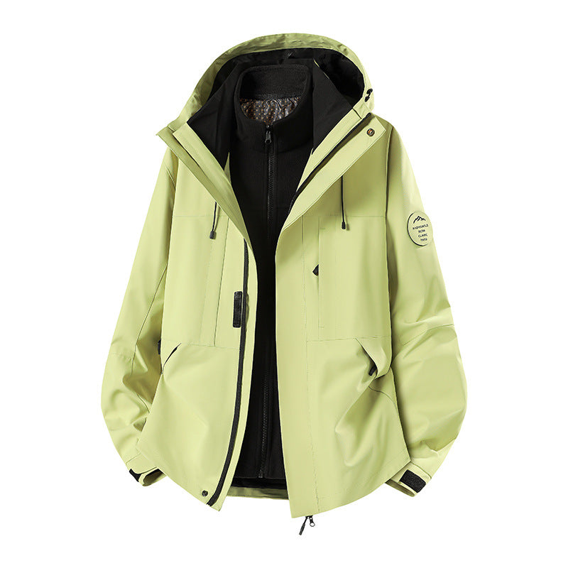 Herren Wetterfeste technische Softshell‑Trekkingjacke mit Kapuze und isolierendem Inneneinsatz Nord Taschen