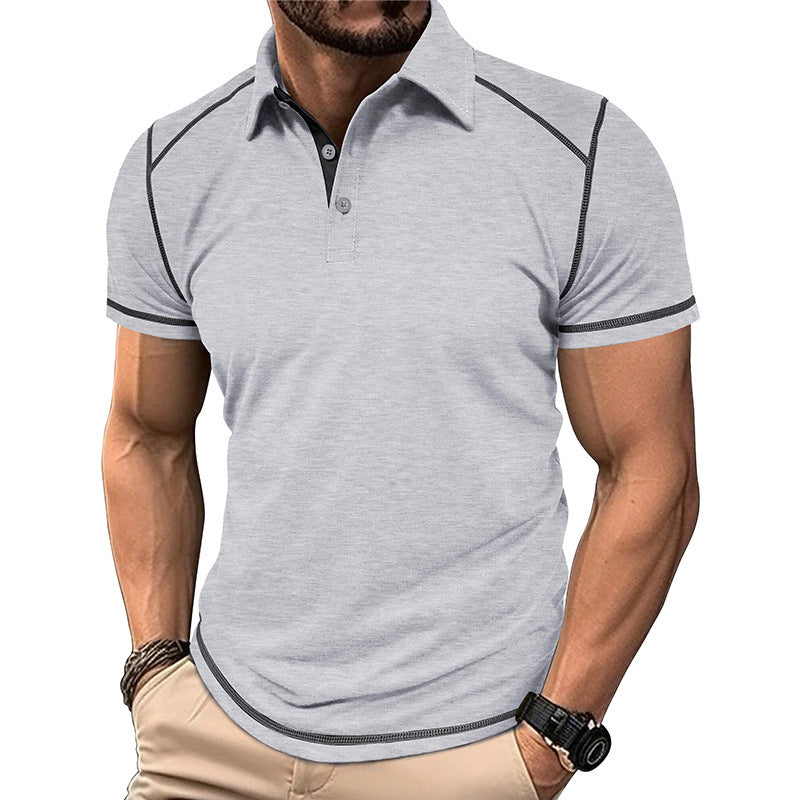 Kurzärmeliges Poloshirt zum Spleißen